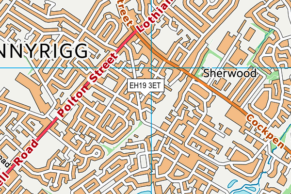 EH19 3ET map - OS VectorMap District (Ordnance Survey)