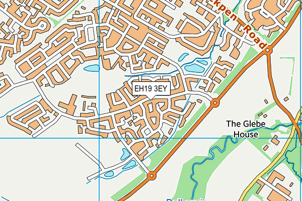 EH19 3EY map - OS VectorMap District (Ordnance Survey)