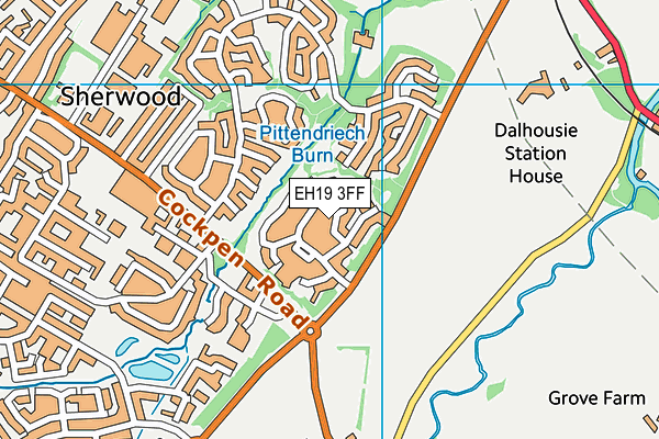 EH19 3FF map - OS VectorMap District (Ordnance Survey)