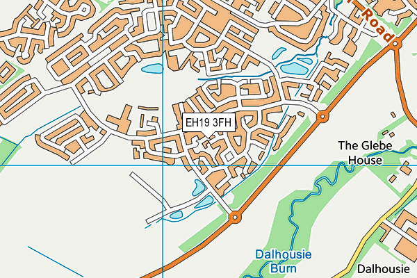 EH19 3FH map - OS VectorMap District (Ordnance Survey)