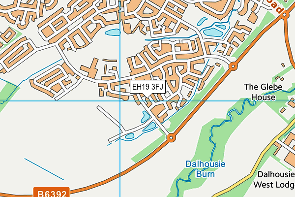 EH19 3FJ map - OS VectorMap District (Ordnance Survey)