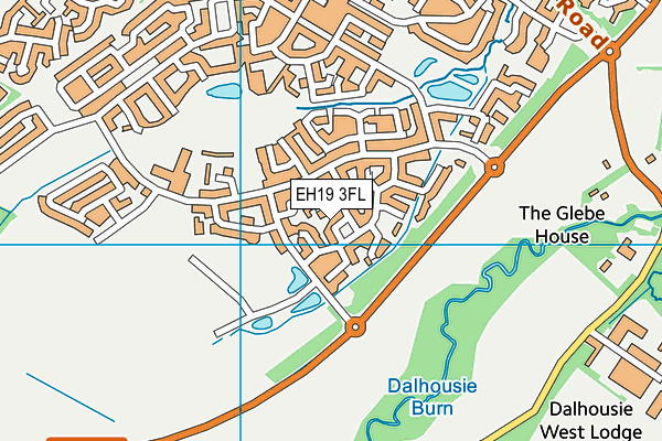 EH19 3FL map - OS VectorMap District (Ordnance Survey)