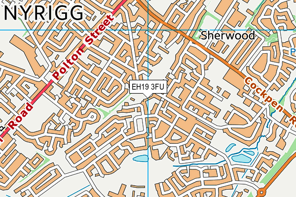 EH19 3FU map - OS VectorMap District (Ordnance Survey)