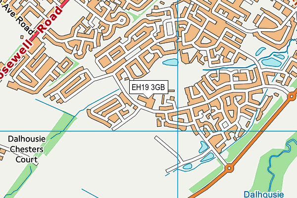 EH19 3GB map - OS VectorMap District (Ordnance Survey)