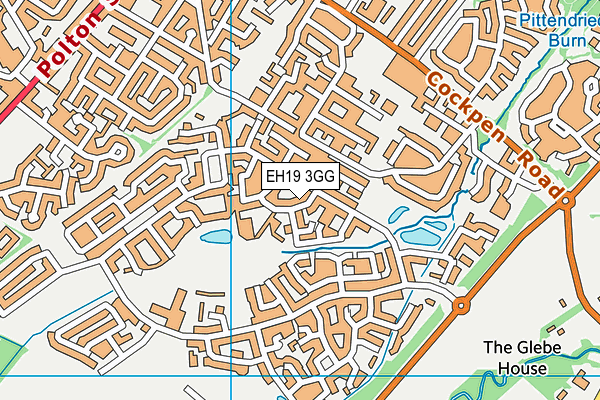 EH19 3GG map - OS VectorMap District (Ordnance Survey)