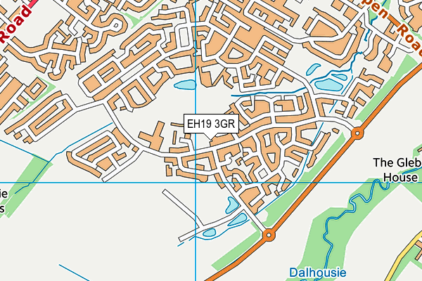EH19 3GR map - OS VectorMap District (Ordnance Survey)