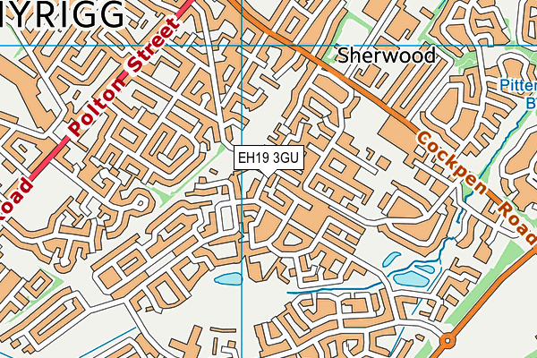 EH19 3GU map - OS VectorMap District (Ordnance Survey)