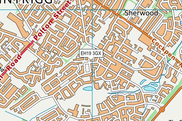 EH19 3GX map - OS VectorMap District (Ordnance Survey)