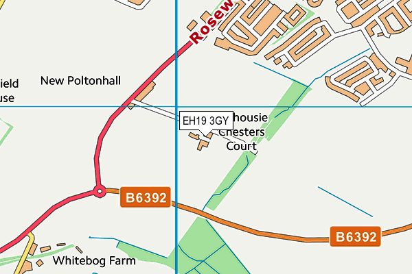 EH19 3GY map - OS VectorMap District (Ordnance Survey)