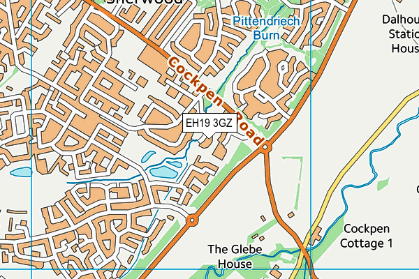 EH19 3GZ map - OS VectorMap District (Ordnance Survey)