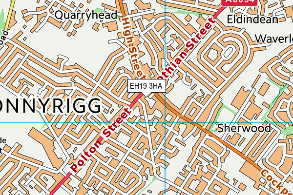 EH19 3HA map - OS VectorMap District (Ordnance Survey)