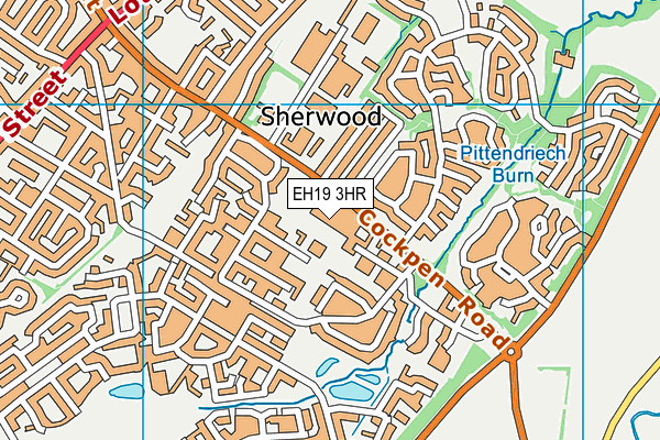 EH19 3HR map - OS VectorMap District (Ordnance Survey)