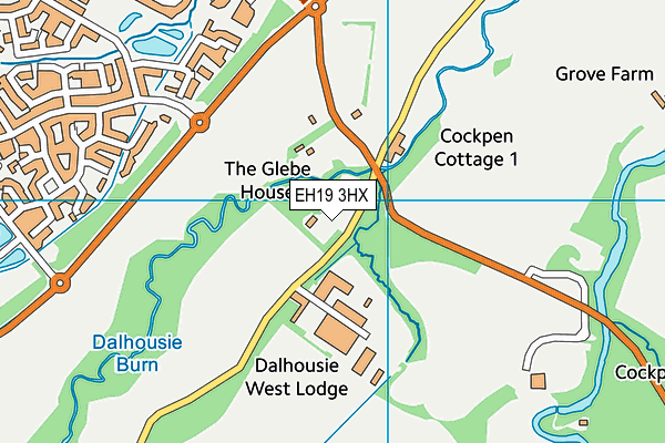 EH19 3HX map - OS VectorMap District (Ordnance Survey)