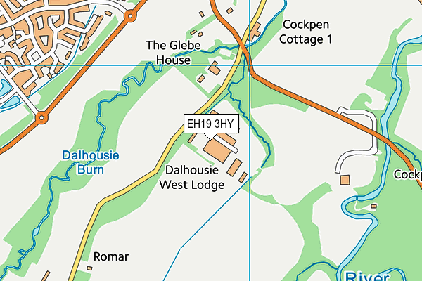 EH19 3HY map - OS VectorMap District (Ordnance Survey)