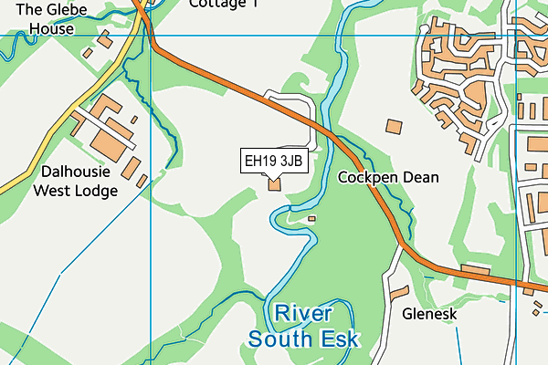 EH19 3JB map - OS VectorMap District (Ordnance Survey)