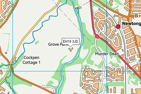 EH19 3JD map - OS VectorMap District (Ordnance Survey)