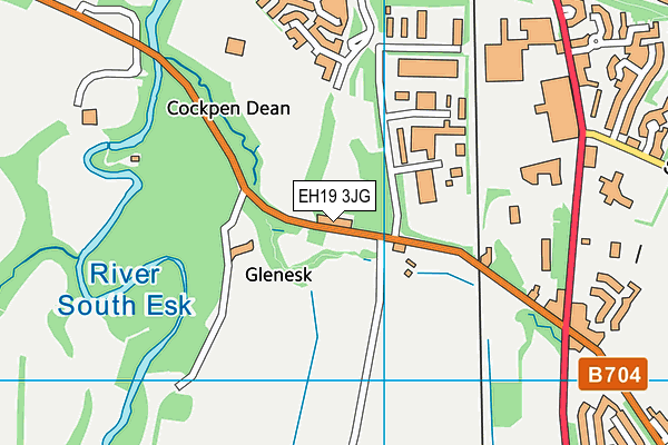 EH19 3JG map - OS VectorMap District (Ordnance Survey)