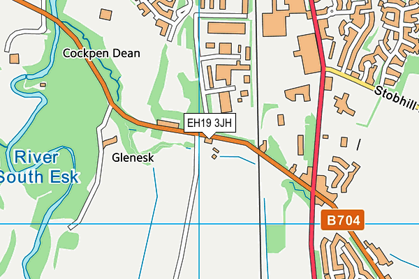 EH19 3JH map - OS VectorMap District (Ordnance Survey)