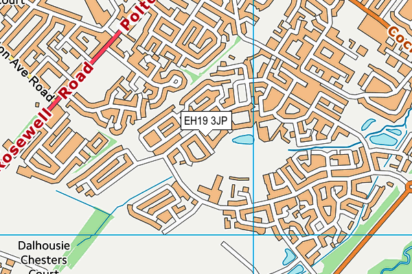 EH19 3JP map - OS VectorMap District (Ordnance Survey)