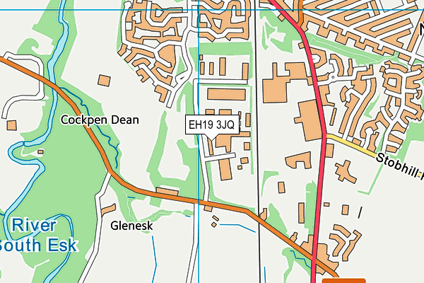 EH19 3JQ map - OS VectorMap District (Ordnance Survey)