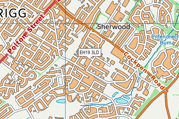 EH19 3LD map - OS VectorMap District (Ordnance Survey)