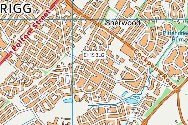 EH19 3LG map - OS VectorMap District (Ordnance Survey)