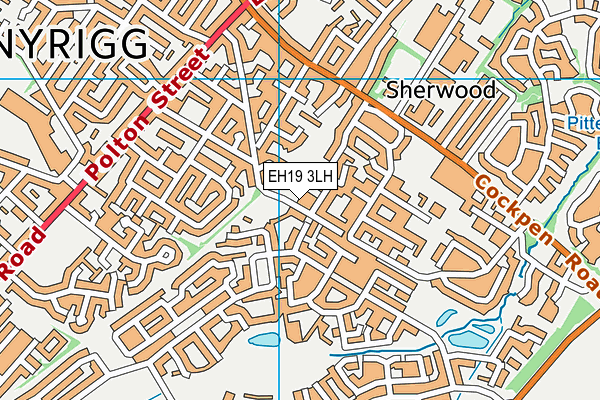 EH19 3LH map - OS VectorMap District (Ordnance Survey)