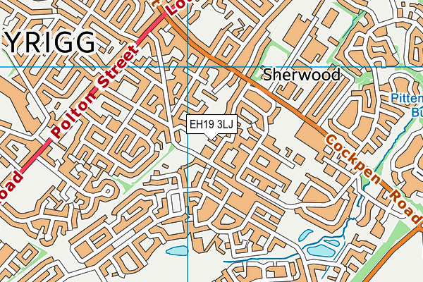 EH19 3LJ map - OS VectorMap District (Ordnance Survey)