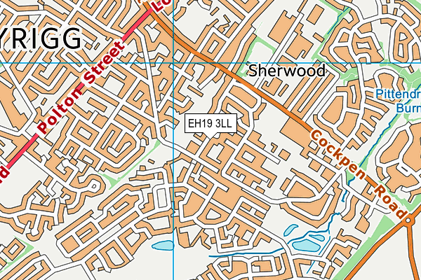 EH19 3LL map - OS VectorMap District (Ordnance Survey)
