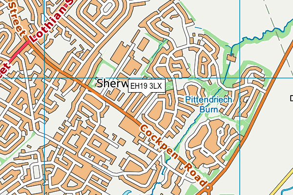 EH19 3LX map - OS VectorMap District (Ordnance Survey)