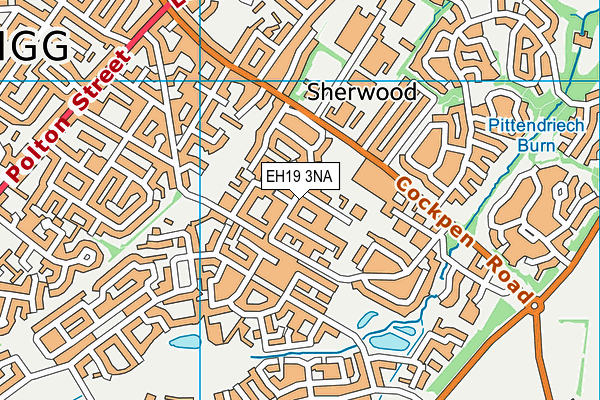 EH19 3NA map - OS VectorMap District (Ordnance Survey)