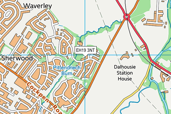 EH19 3NT map - OS VectorMap District (Ordnance Survey)