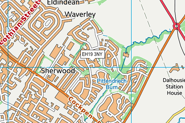 EH19 3NY map - OS VectorMap District (Ordnance Survey)
