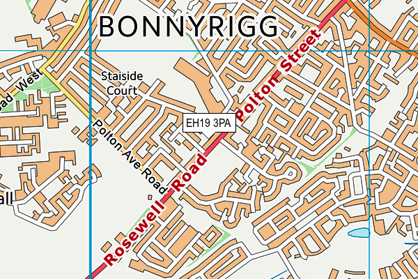 EH19 3PA map - OS VectorMap District (Ordnance Survey)