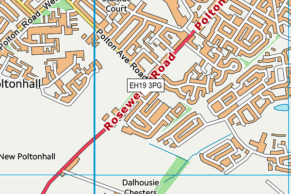 EH19 3PG map - OS VectorMap District (Ordnance Survey)