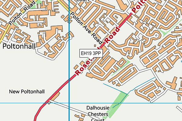 EH19 3PP map - OS VectorMap District (Ordnance Survey)