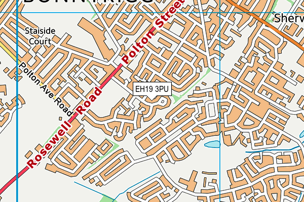 EH19 3PU map - OS VectorMap District (Ordnance Survey)