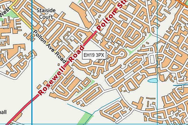 EH19 3PX map - OS VectorMap District (Ordnance Survey)