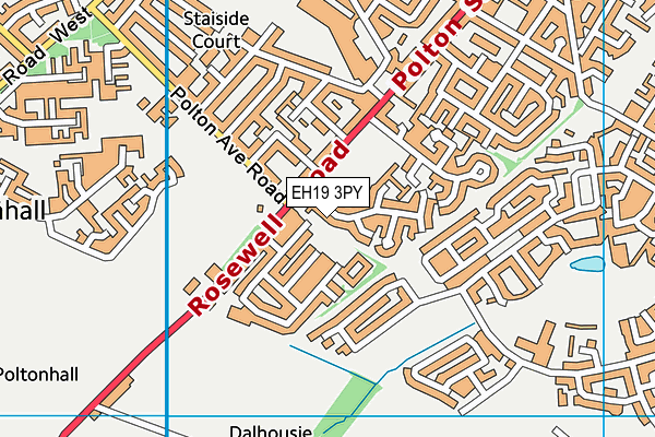 EH19 3PY map - OS VectorMap District (Ordnance Survey)