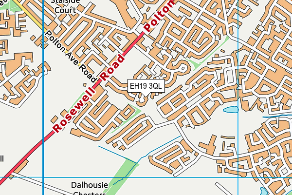 EH19 3QL map - OS VectorMap District (Ordnance Survey)
