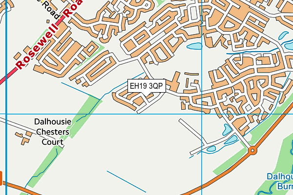 EH19 3QP map - OS VectorMap District (Ordnance Survey)