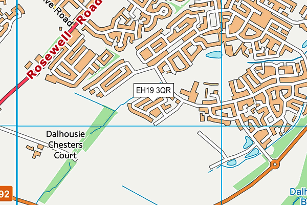 EH19 3QR map - OS VectorMap District (Ordnance Survey)