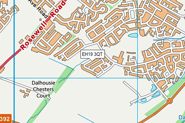 EH19 3QT map - OS VectorMap District (Ordnance Survey)