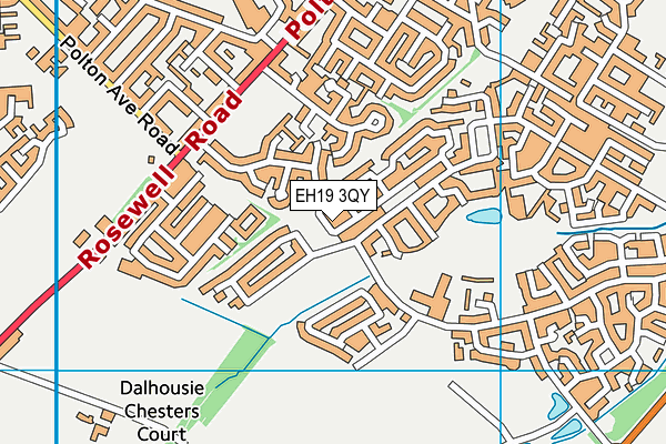 EH19 3QY map - OS VectorMap District (Ordnance Survey)