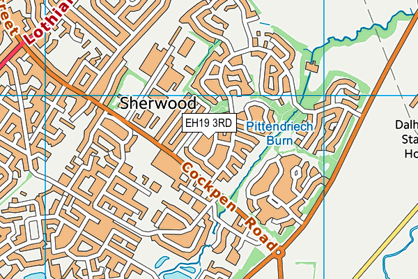 EH19 3RD map - OS VectorMap District (Ordnance Survey)