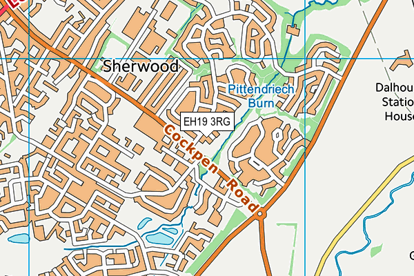 EH19 3RG map - OS VectorMap District (Ordnance Survey)