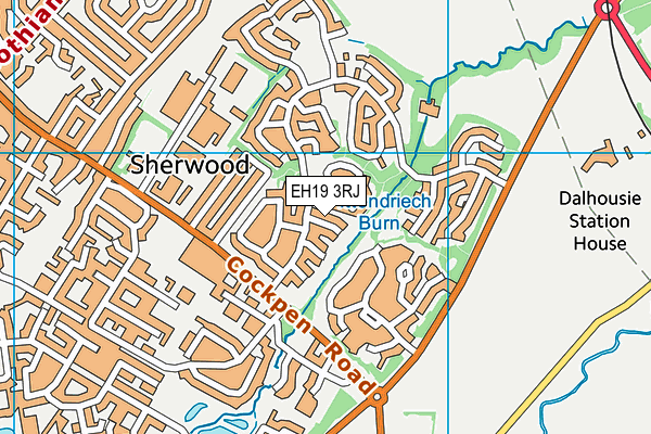 EH19 3RJ map - OS VectorMap District (Ordnance Survey)