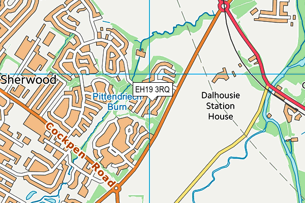 EH19 3RQ map - OS VectorMap District (Ordnance Survey)