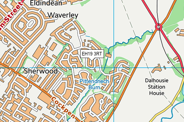 EH19 3RT map - OS VectorMap District (Ordnance Survey)