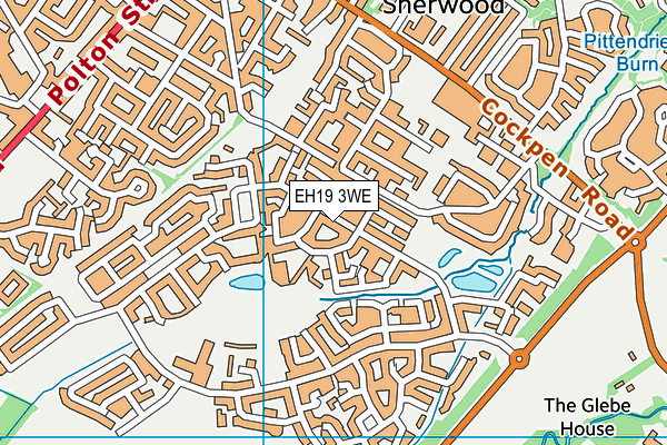 EH19 3WE map - OS VectorMap District (Ordnance Survey)